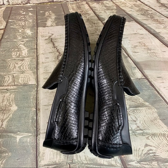 Stacy Adams Men\'s Black Croc Print Shoes Size 11